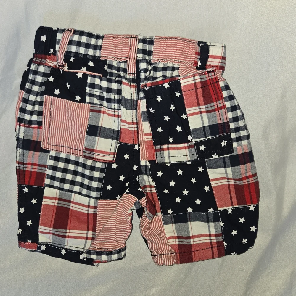 Gymboree Kids Boys USA Patchwork Shorts in Red White Blue
